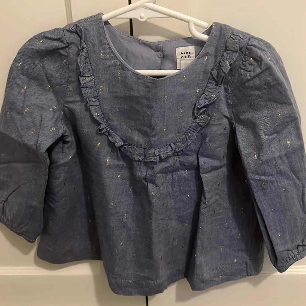 Baby Gap Metallic Chambray Shirt size 3